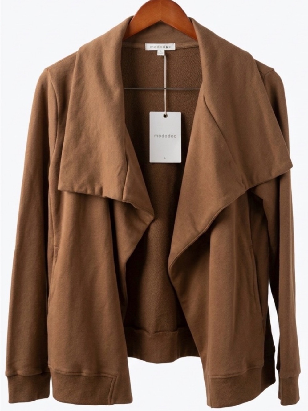 Mododoc Women's Maplewpod Open-Front Draped Sweater Cardigan  NWT S - Picture 2 of 6